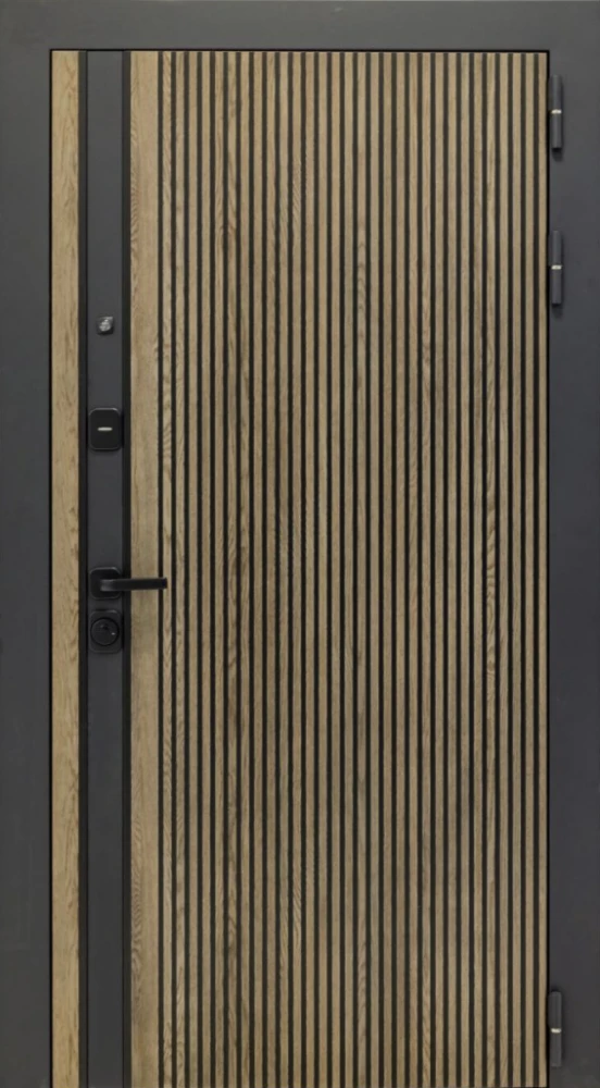 Входная дверь ДвериПРО Росна СБ-1 (ст. белое, 16мм, Беленый дуб) DPRO228121 внешняя сторона